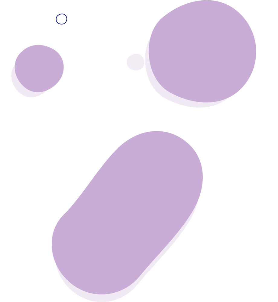 Purple cell shapes and circles